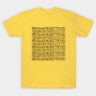 Ancient egypt brown hyeroglyphs pattern T-Shirt